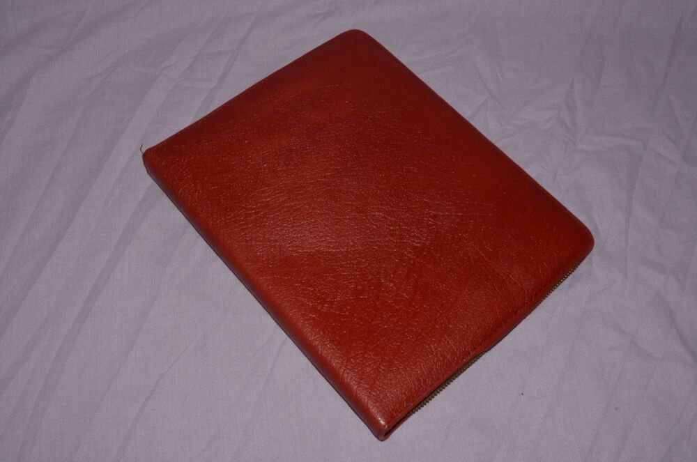 Vintage Red Leather Writing Stationary Case.