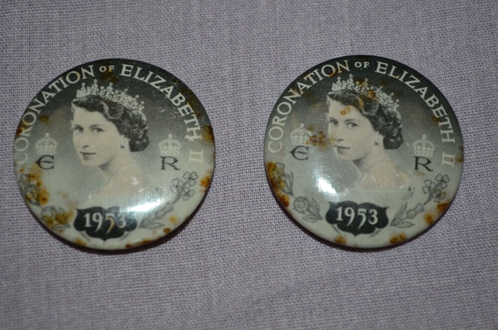 Queen Elizabeth II, 1953 Coronation Badge x 2.