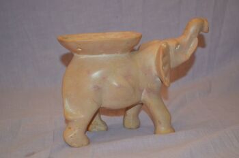 Soapstone Carved Standing Elephant. (2)