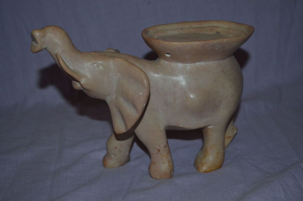 Soapstone Carved Standing Elephant.