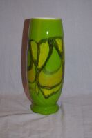 Poole Pottery Green Delphis Vase, Shape 15. (3)