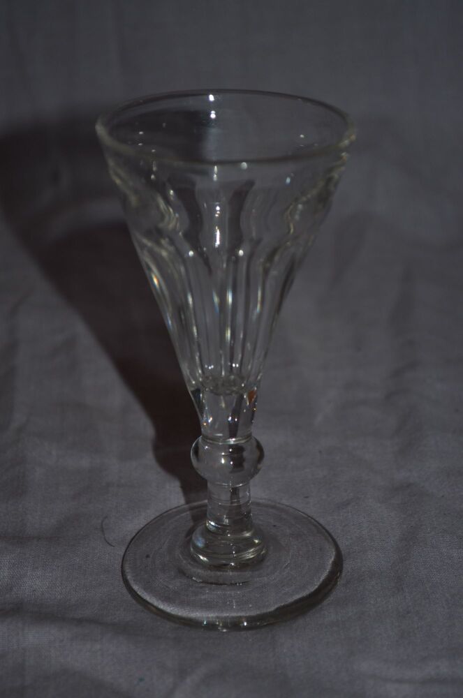 Victorian Facet Cut Wine Glass.