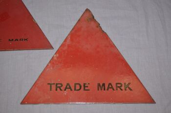 Bass Brewery Red Triangle &lsquo;TRADE MARK&rsquo; Metal signs. (3)