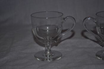 Late GeorgianEarly Victorian Glass Custard Cups x 2.#2 (2)