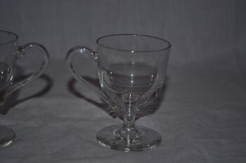 Late GeorgianEarly Victorian Glass Custard Cups x 2.#2 (3)