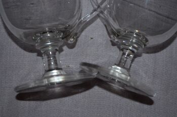 Late GeorgianEarly Victorian Glass Custard Cups x 2.#2 (4)