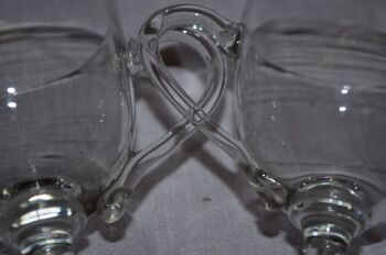Late GeorgianEarly Victorian Glass Custard Cups x 2.#2 (5)