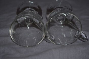 Late GeorgianEarly Victorian Glass Custard Cups x 2.#2 (6)
