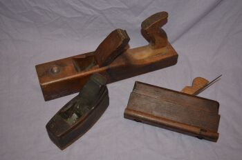Three Vintage Wooden Planes