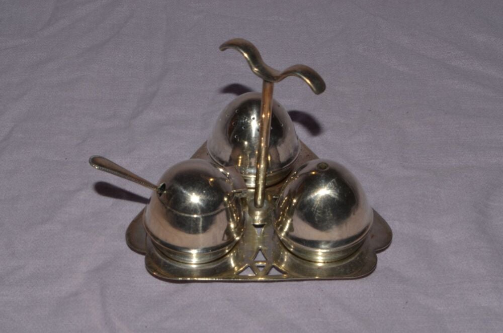 Silver Plated EPNS Condiment Set.