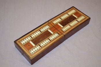 Folding Inlaid Wooden Cribbage Board (2)