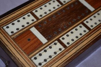 Folding Inlaid Wooden Cribbage Board (3)