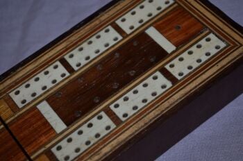 Folding Inlaid Wooden Cribbage Board (4)