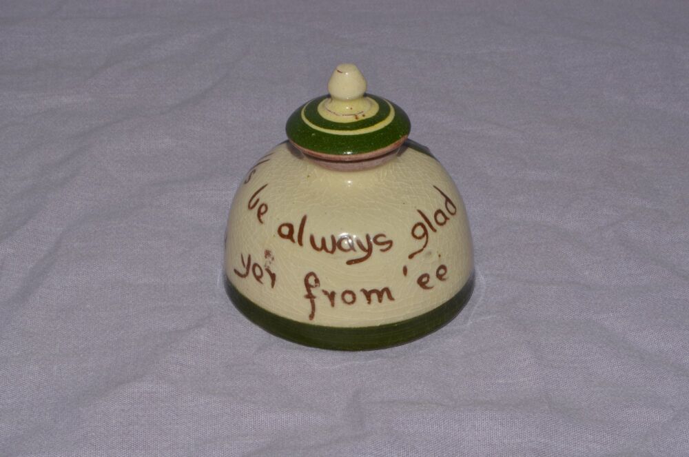 Motto Ware Inkwell With Lid.