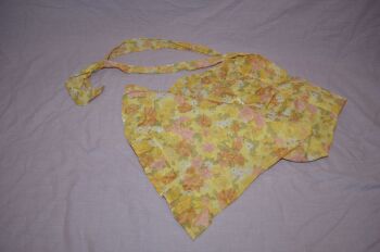 1960s Yellow Floral Pinny Apron (3)