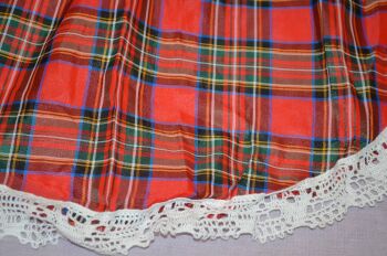 1970s Red Tartan Pinny Apron (2)