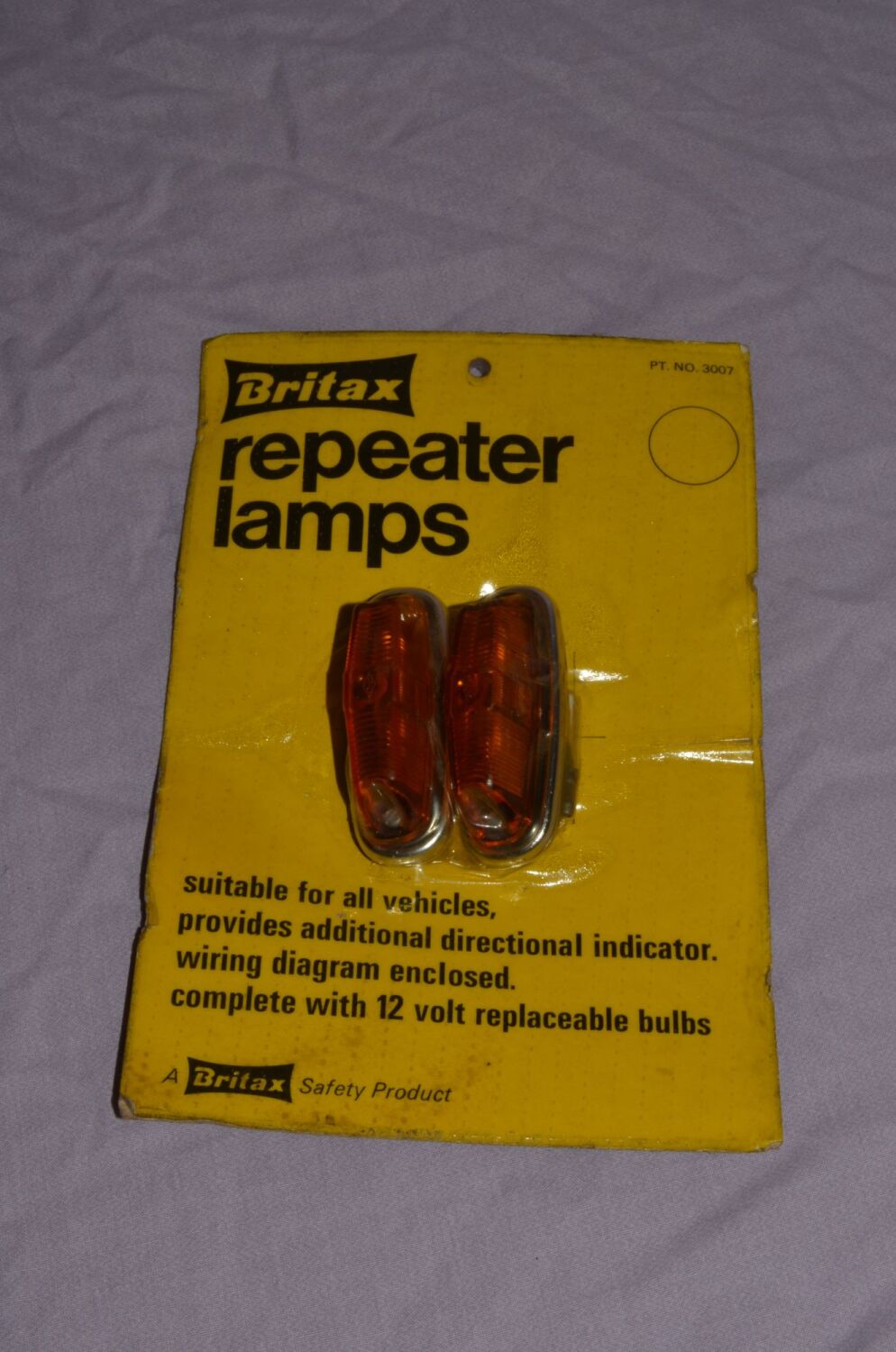 Britax Universal Side Repeater Lamps. New Old Stock.