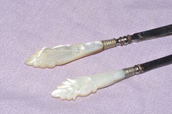 Mother of Pearl Handled Antique Tweezers x 2 (2)