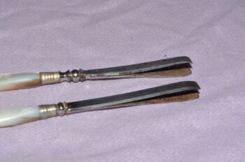 Mother of Pearl Handled Antique Tweezers x 2 (3)