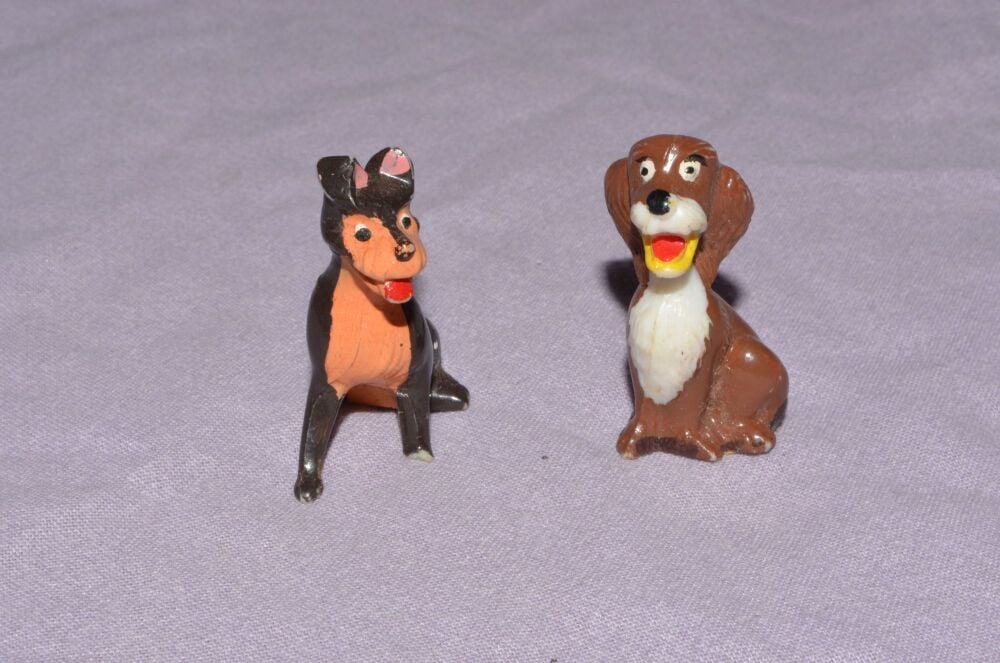 Disneykins Marx Lady and the Tramp Figures, Toughy and Tramp