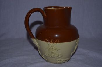 Brown Glazed Fox Hunting Jug. (2)