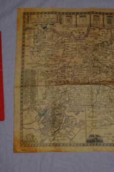 Old Map Of Kent 1640 Old Parchment Replica (2)