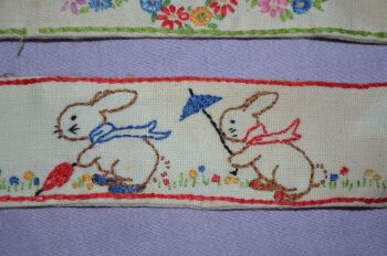 Vintage Hand Embroidered Book Marks (3)