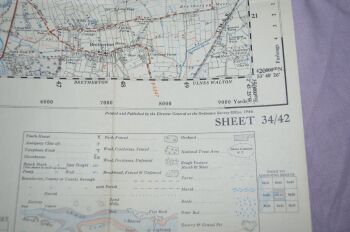 Ordnance Survey Cloth Map Lancashire, 3442, 1946 (5)