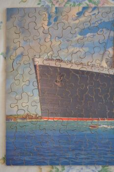 R.M.S Queen Mary Vintage Wooden Cunard White Star Jig Saw Puzzle (2)