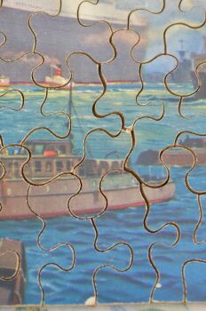 R.M.S Queen Mary Vintage Wooden Cunard White Star Jig Saw Puzzle (6)