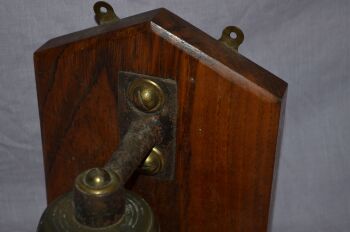 Wall Mounted Bronze Bell on Wooden Mount (2)