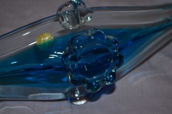 Murano Blue Glass Gondola Ashtray (6)