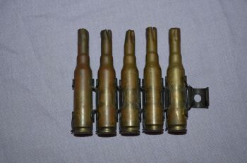 Five Spent L13A1 Cartridges with Clips (2)