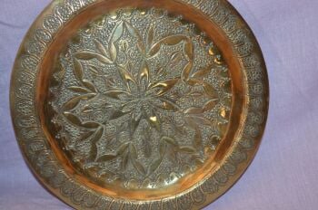 Pair of Decorative Brass Wall Plaques Plates (3)