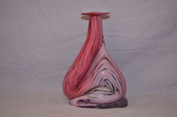 Mtarfa Pink Freeform Art Glass Vase