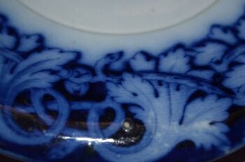 Samuel Keeling &amp; Co Blue and White Pearl China Plate (4)