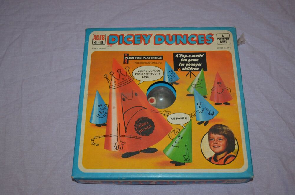 Dicey Dunces. Vintage Peter Pan Game, 1974.