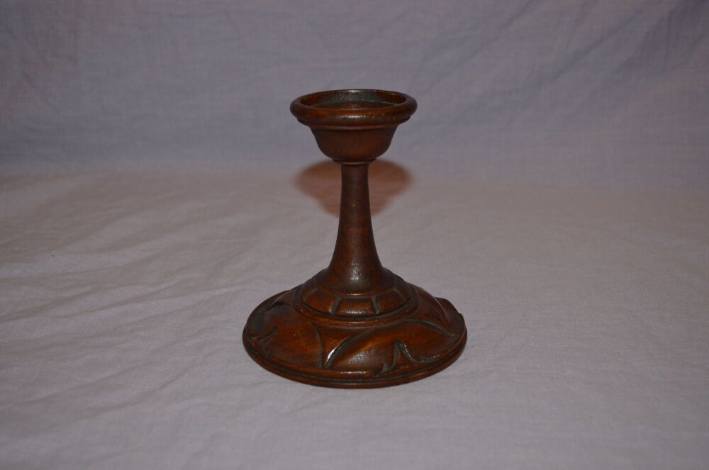 Oak Candlestick, Arts and Crafts