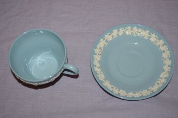 Wedgewood Embossed Queens Ware Cup and Saucer (2)
