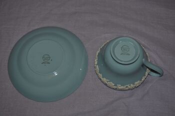 Wedgewood Embossed Queens Ware Cup and Saucer (4)