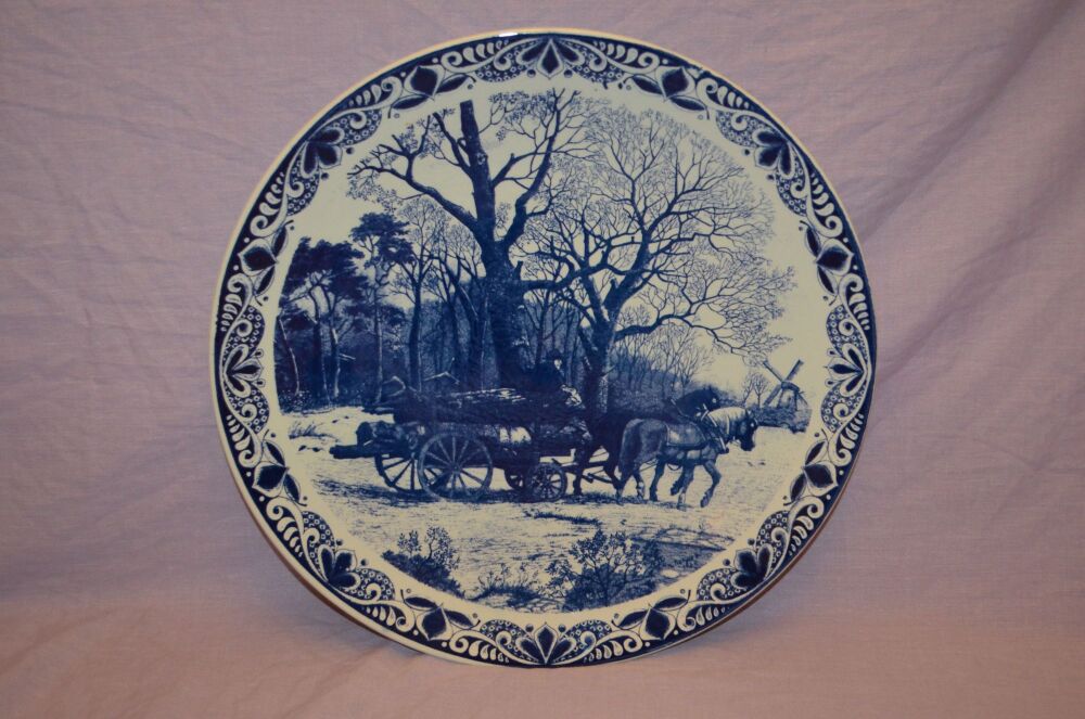 Large Blue and White Delft Charger