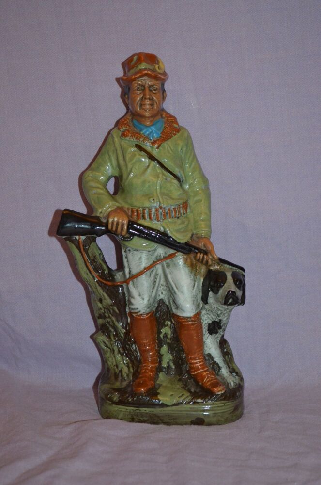 Riprod Vietata Hunter and Dog China Bottle Decanter