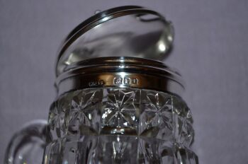 Silver and Cut Glass Mustard Pot (5)