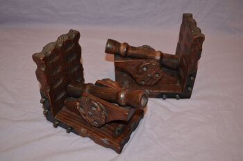 Cannon Wooden Book Ends (3)
