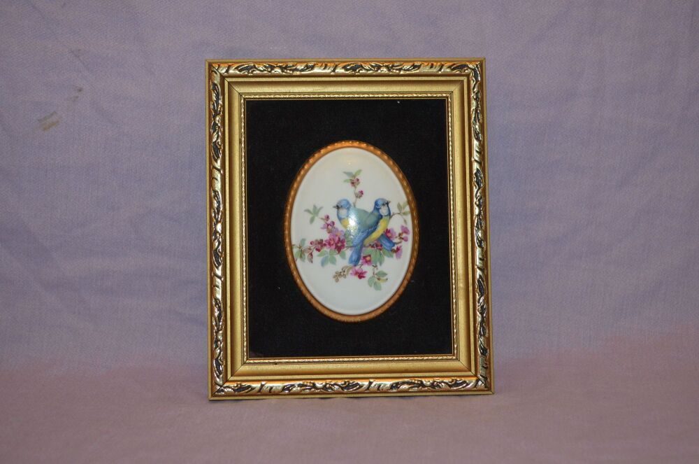Harleigh China Bird Series Wall Plaque, Blue Tits