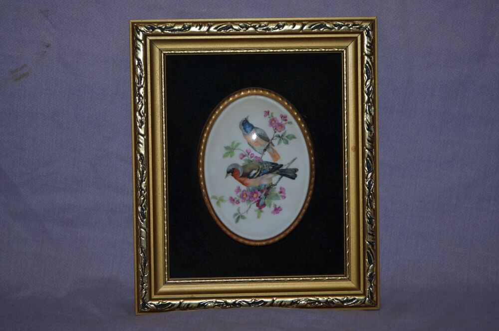 Harleigh China Bird Series Wall Plaque, Finches
