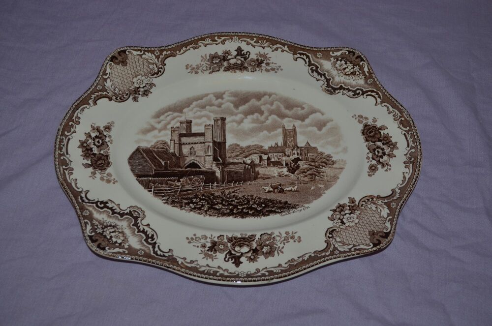 Johnson Brothers Old British Castles Platter Plate, Canterbury 1794