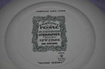 Adams Winter Scenes Series Plate, American Farm Scene (4)
