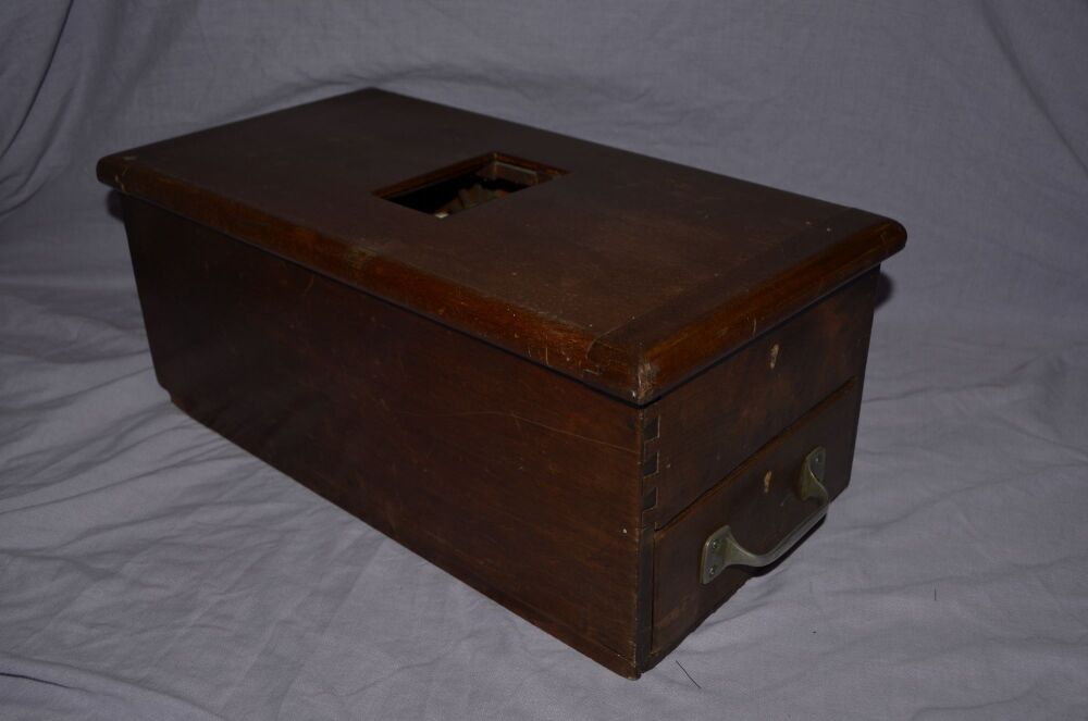 Old Wooden Shop Till with Keys