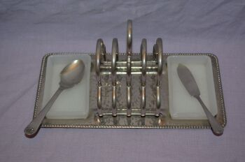 Toast Rack and Butter Dishes (2)